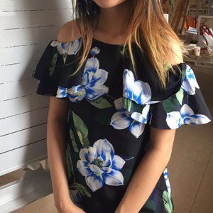 Banana Republic Chelsea Floral Off-Shoulder Top XS